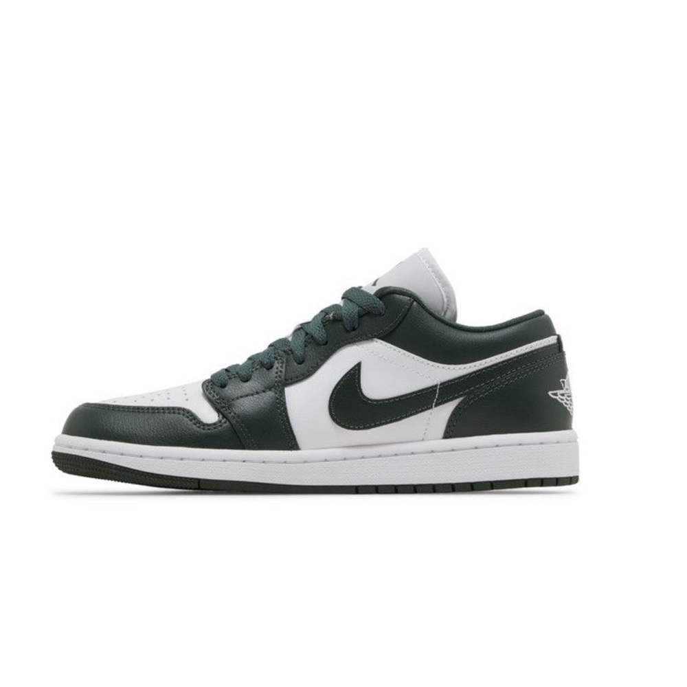 Jordan Forest Green and White Sneakers